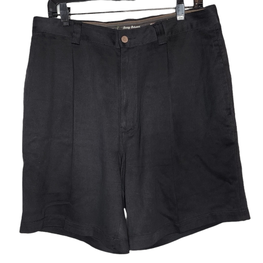 Tommy‎ Bahama 100% Silk Black Shorts Drapey Mens Size 33